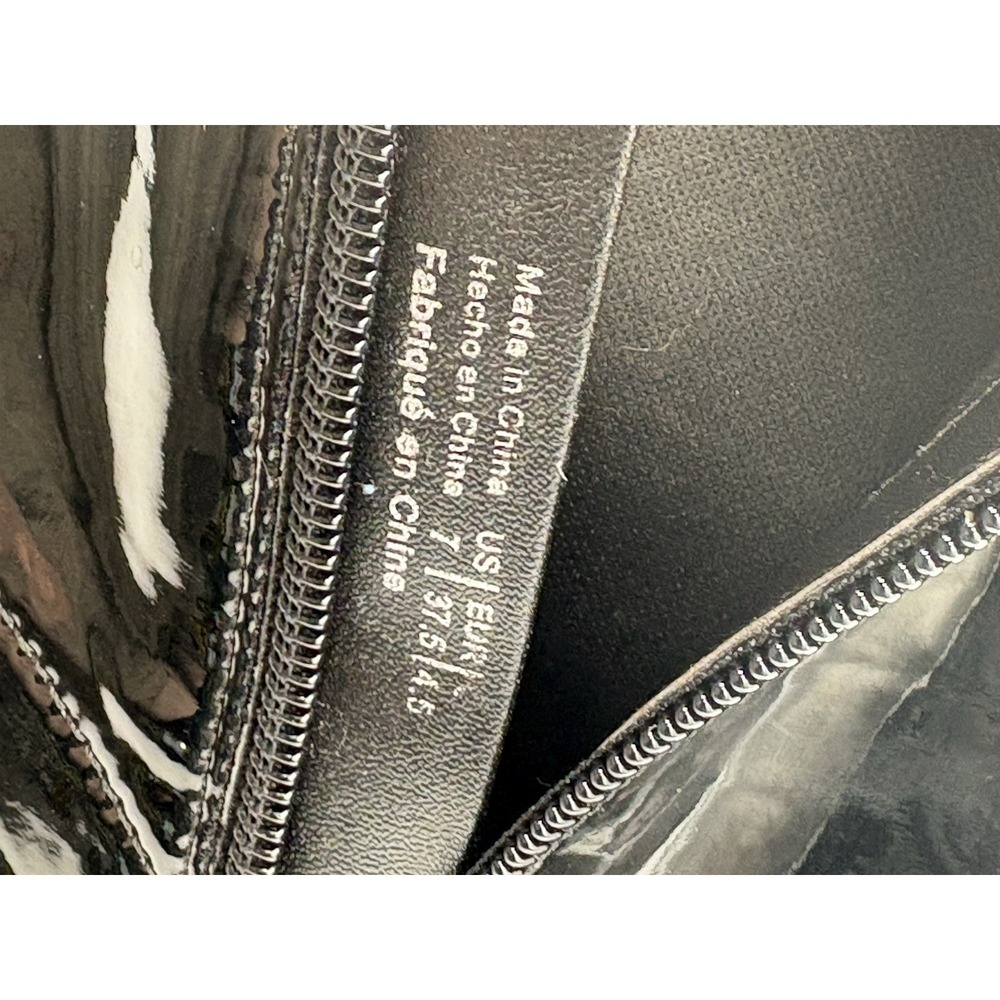 ALDO Lothellima Black Patent Ankle Boots Women US Size 7 - Picture 12 of 12